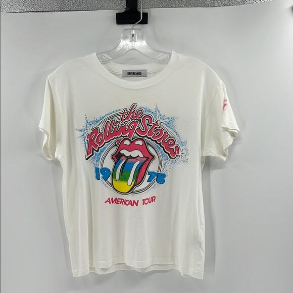 Daydreamer Women's The Rolling Stones Tee - Vintage White - Small - NWT - Picture 1 of 8